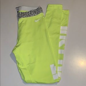 Yellow Nike just do it leggings